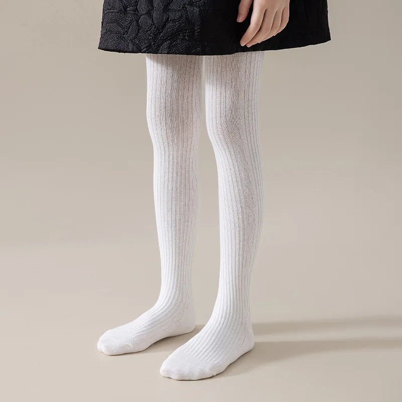 Girls Cotton Tights 0-12 Years — Breathable Pantyhose & Stockings for Toddlers, Spring Autumn Winter