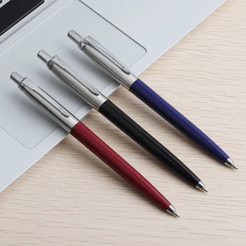 Metal Retractable Ballpoint Pens - 1/5 Pack, G2 Refill Compatible, 0.7mm Blue Ink Pens for School & Office