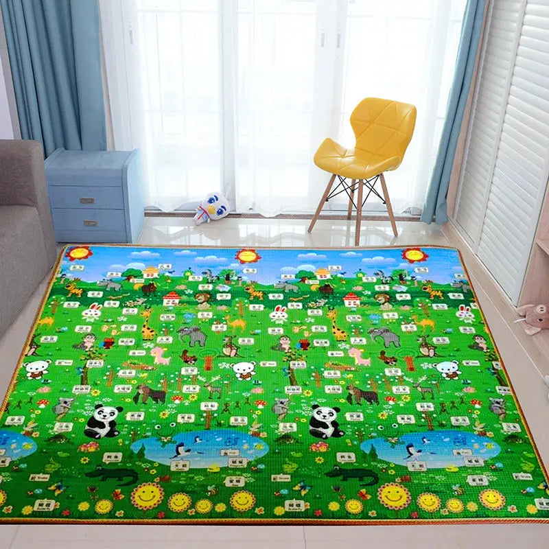 Foldable Thick Foam Play Mat for Kids 200x180 / 180x150 / 180x120 cm (79x71 / 71x59 / 71x47 in) Non-Slip Crawling Safety Rug