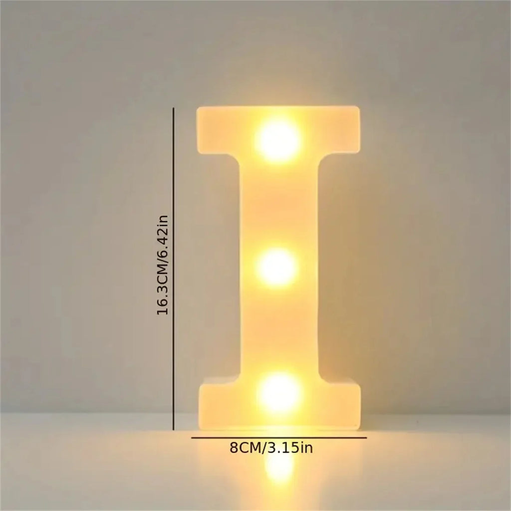16cm (6.3 in) LED Marquee Letter & Number Light - Battery-Operated Night Lamp for Home, Wedding, Bar & Party Decor
