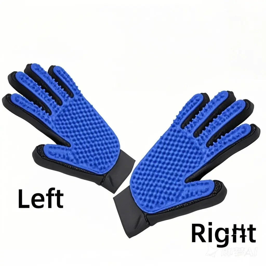 Silicone Pet Grooming Glove – Single Right-Hand Deshedding Brush & Massage Mitt for Dogs & Cats, 16×24 cm (6.3×9.4 in)