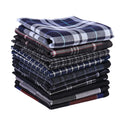 3-Pack 43 x 43 cm (17 x 17 in) 100% Cotton Men's Pocket Handkerchiefs Black Gray Striped and Check Patterns – Wedding Party Business