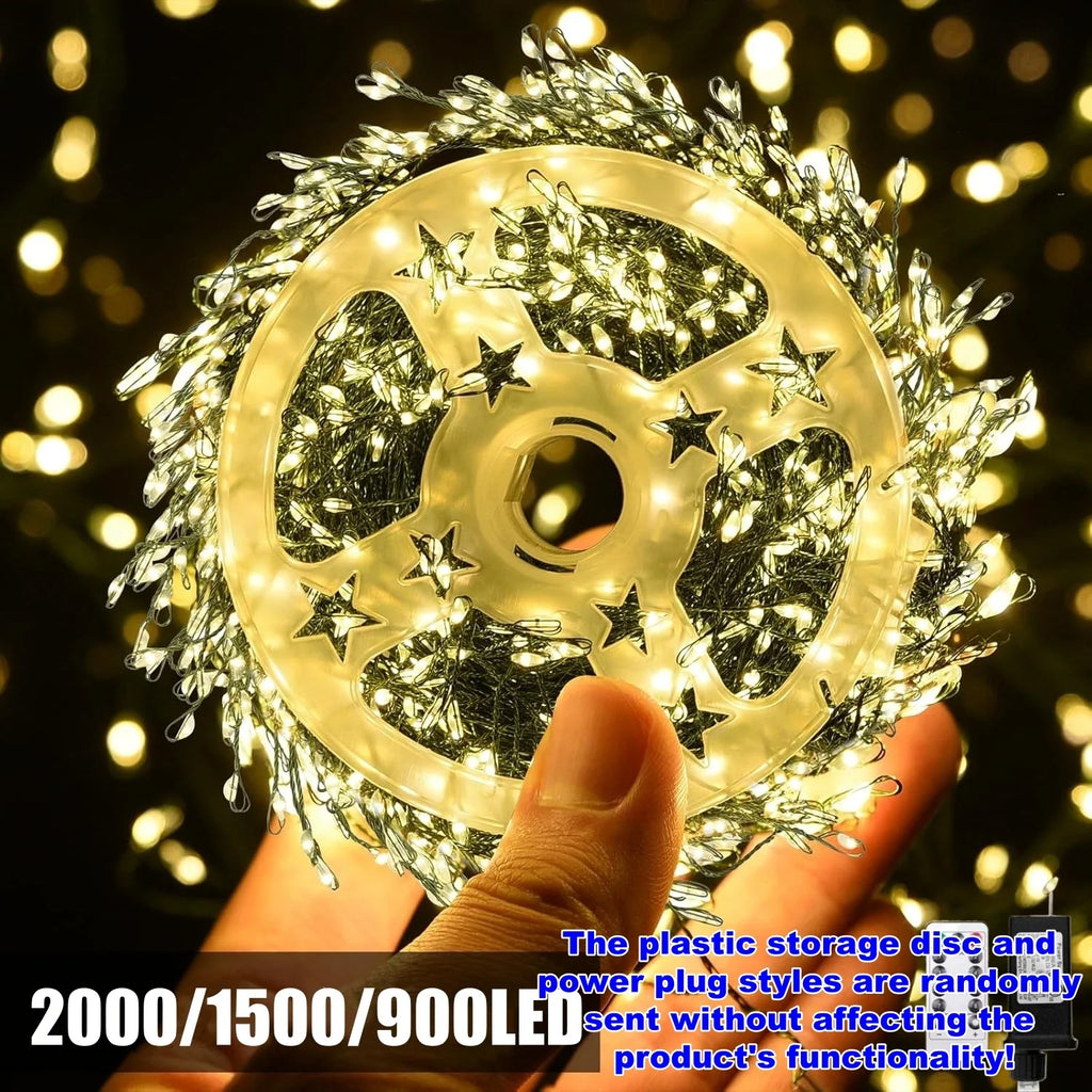 Outdoor Remote-Controlled Copper Wire LED String Lights — 30m / 50m / 75m (98 / 164 / 246 ft) Waterproof Fairy Lights for Christmas Trees Wreaths Patio