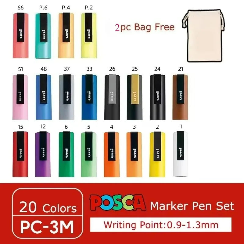Acrylic Paint Marker Set – Waterproof Permanent Paint Pens for Fabric, Glass, Metal & Rock, Fine/Medium/Broad Tips, Assorted Color Packs