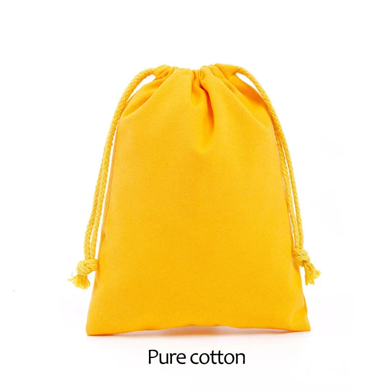 Cotton Drawstring Canvas Bags - White Reusable Gift & Storage Pouches for Candy, Jewelry, Travel and Home Organization