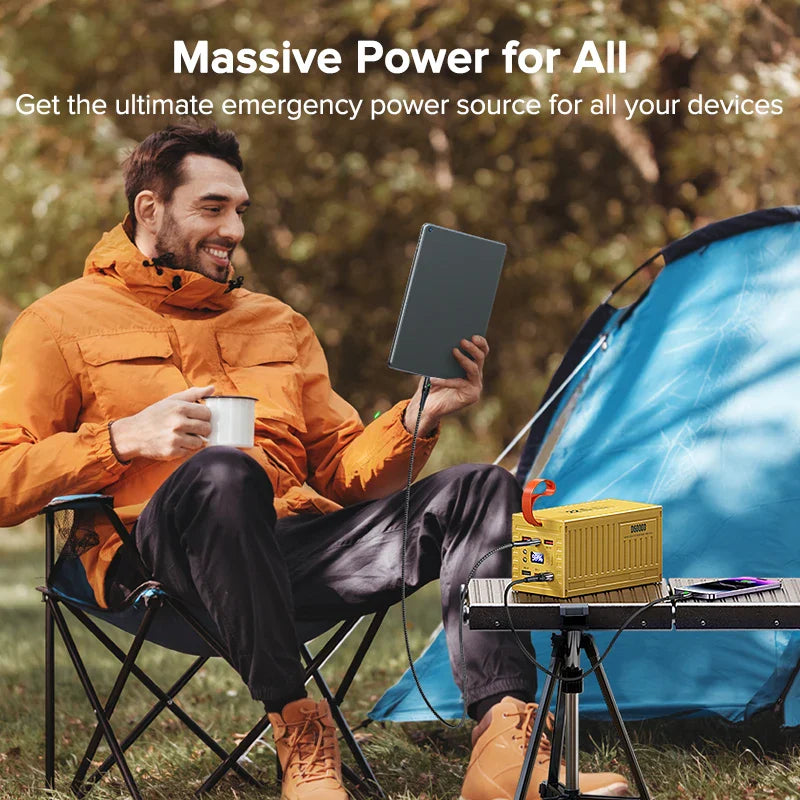 60000mAh Portable Power Bank 22.5W QC 20W PD Fast Charger for iPhone Samsung Xiaomi