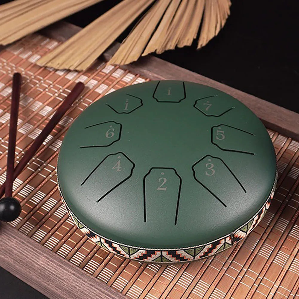 6-Inch (15 cm) 8-Tone Steel Tongue Drum – Mini Hand Pan for Meditation, Yoga & Kids, Portable Percussion Gift