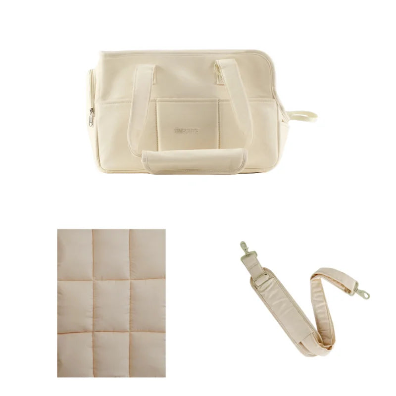 Portable Cotton Pet Sling Carrier for Small Dogs & Cats – Shoulder Handbag, Small 34×17×25cm (13.4×6.7×9.8in) & Medium 43×19×31cm (16.9×7.5×12.2in)