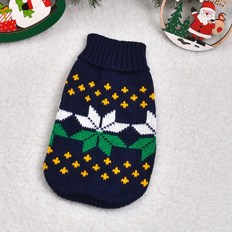 Cute Cartoon Cat Sweater Pullover – Warm Winter Knit Pet Coat for Cats & Small Breeds