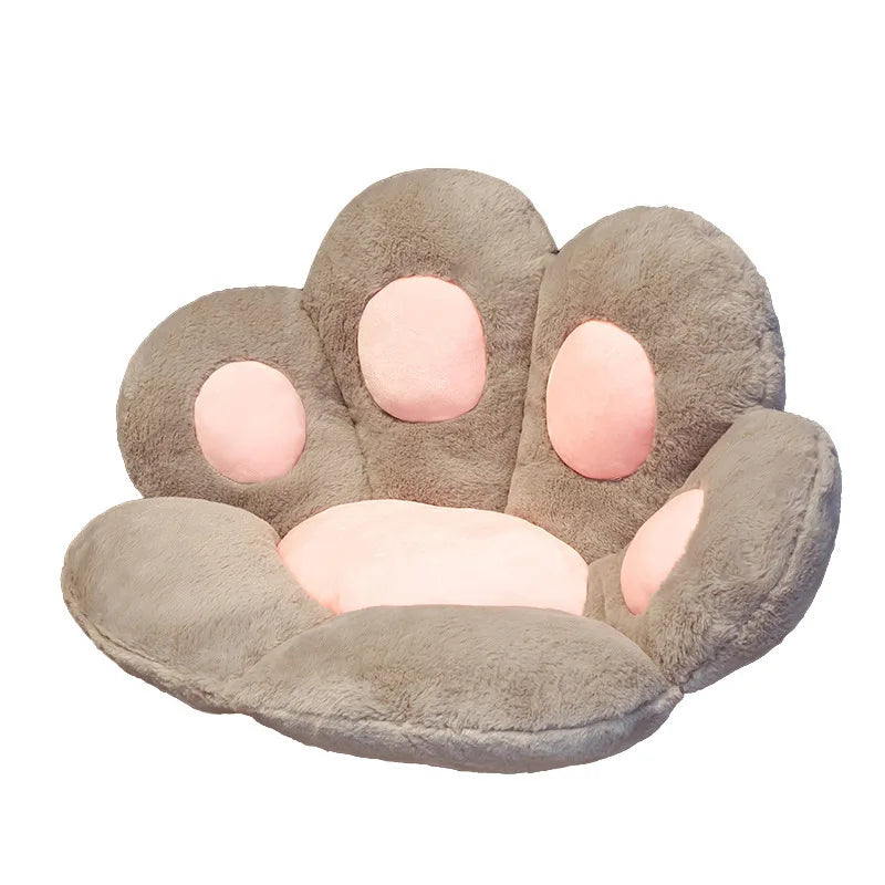 Plush Cat Paw Chair Cushion - Paw-Shaped Seat Pad for Chair, Floor & Bed
