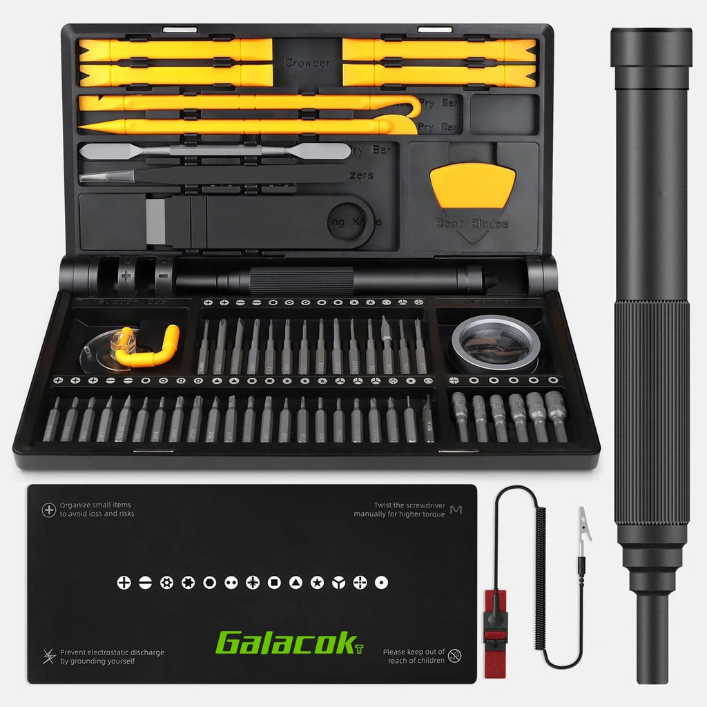 71-in-1 Precision Screwdriver Set – Cordless Electric & Manual Repair Kit for Phones, PCs & Laptops (42 Magnetic Bits, 0.52 N·m Torque)