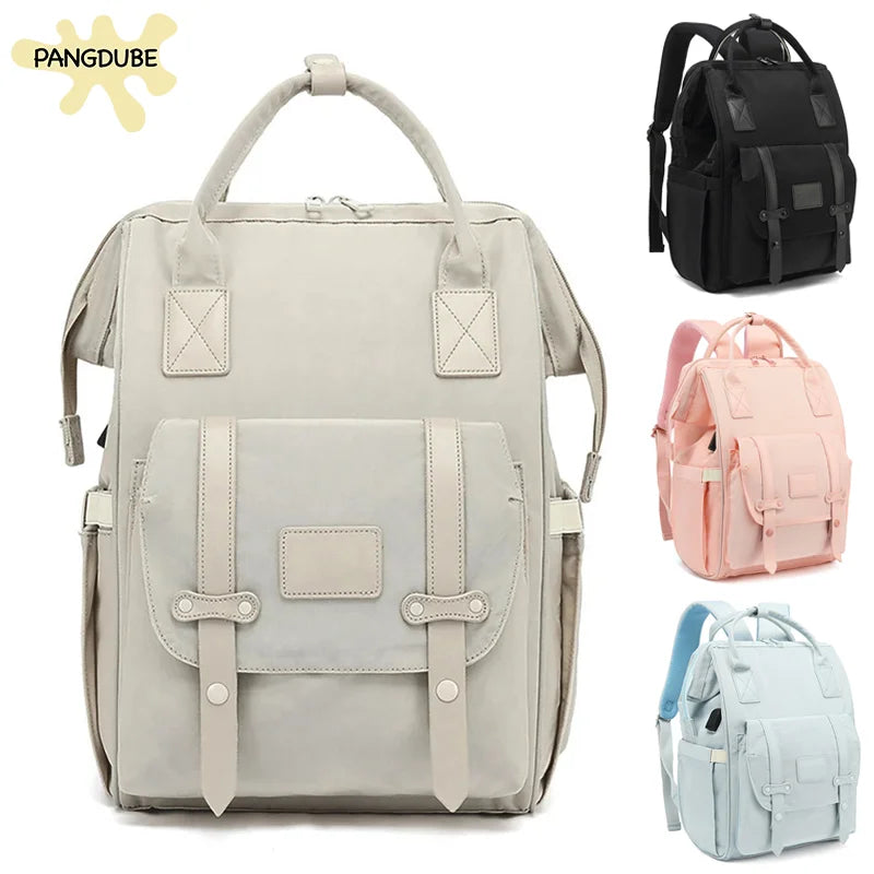 Waterproof Diaper Backpack with 2 Stroller Hooks — Maternity Mommy Nappy Bag for Travel & Outdoor