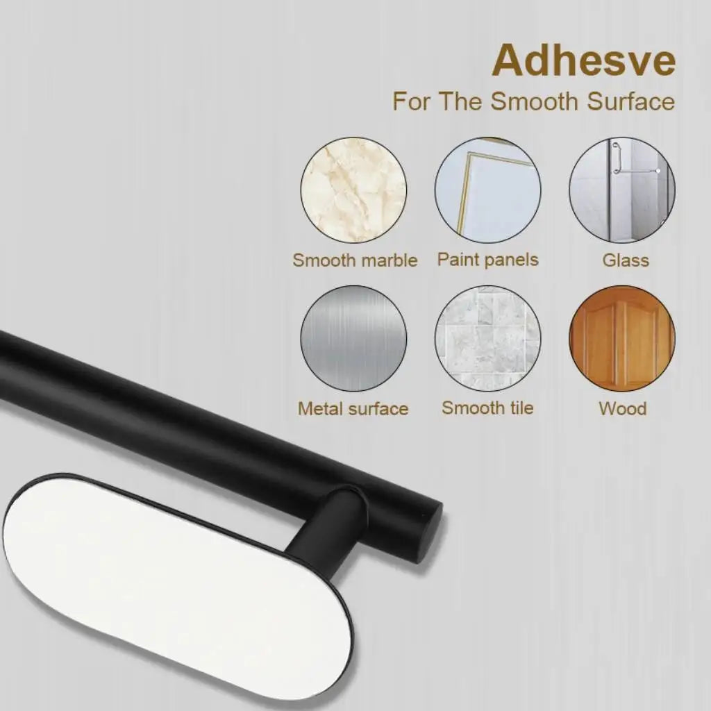 Stainless Steel No-Drill Self-Adhesive Wall-Mount Paper Towel & Toilet Roll Holder
