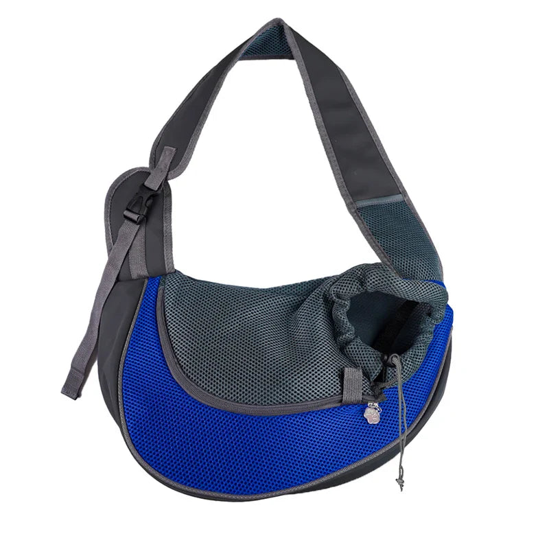 Pet Sling Carrier Shoulder Bag — Mesh Crossbody Travel Carrier for Small Dogs & Cats (S: up to 6.6 lb / 3 kg, L: up to 13.2 lb / 6 kg)
