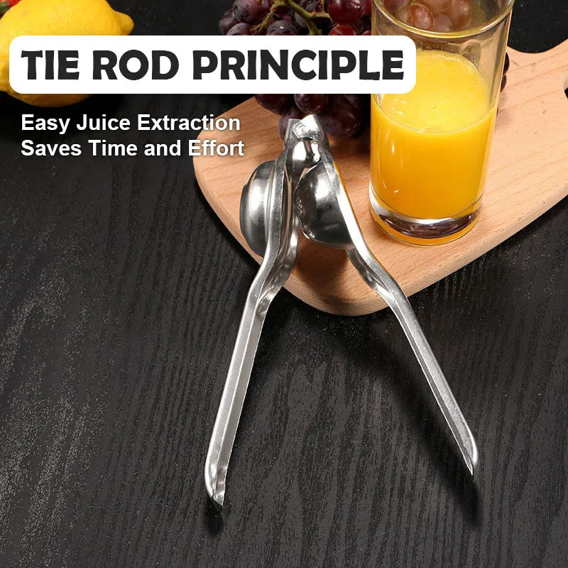 Stainless Steel Lemon Squeezer - Heavy-Duty Manual Citrus Juicer Press for Home Kitchen