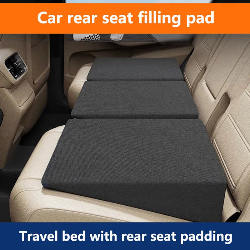 Memory Foam Car Seat Leveling Pad – Seat Leveler Cushion for Flat Rear Seat, Height Boost & Fatigue Relief (Black)