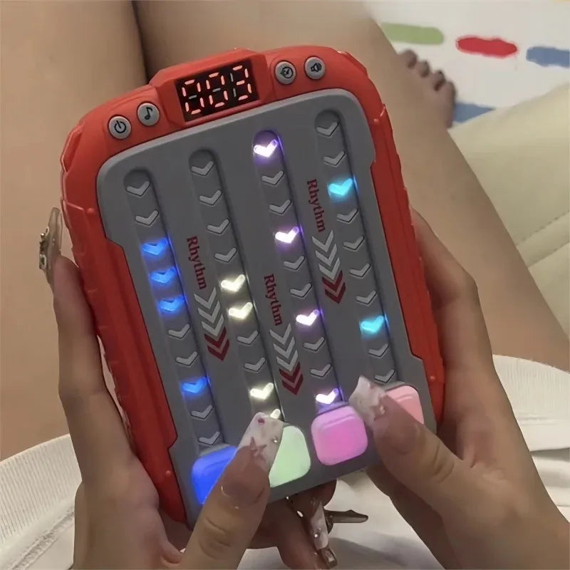 Electronic Rhythm Push Game Toy — Light-Up Montessori Travel Puzzle | Educational Sensory Game