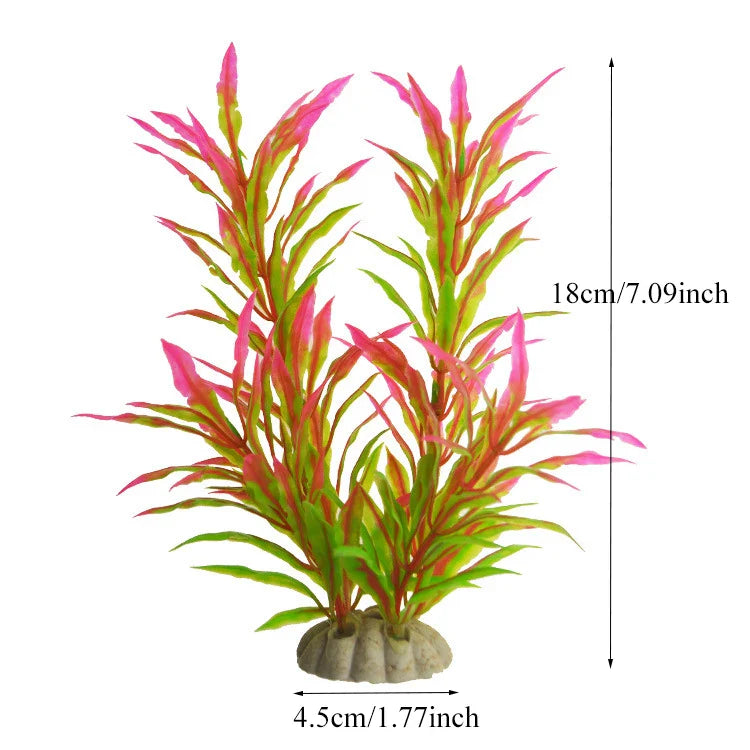Artificial Aquarium Plants — Plastic Underwater Decorations for Fish Tanks, Realistic Aquarium Decor