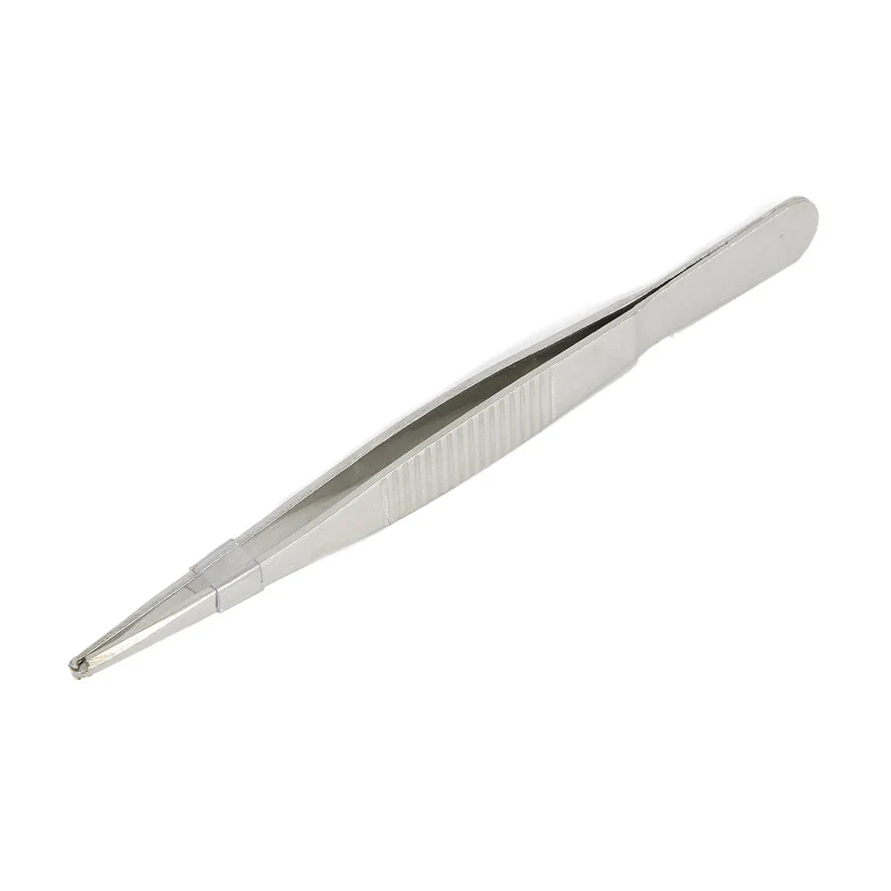 Toothed Tweezers 5 in (125 mm) Stainless Steel Precision Needle Holder for Suturing - 1 Pc