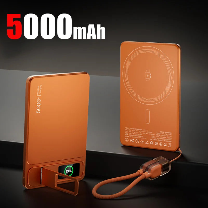 200,000mAh Slim Magnetic Power Bank — MagSafe-Compatible Wireless 20W Fast Charging Portable Battery