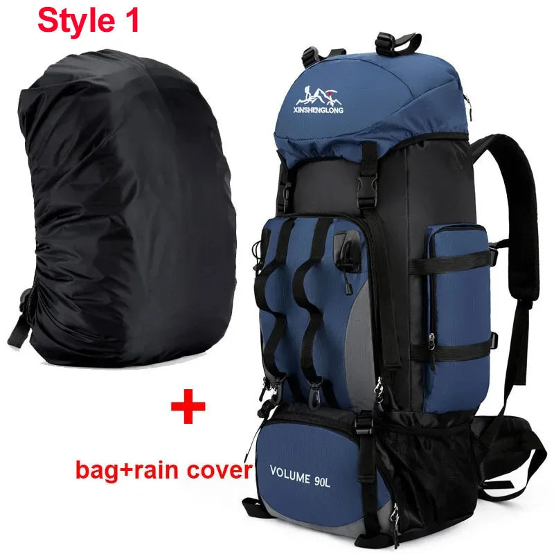 90L Waterproof Hiking & Camping Backpack — Large Capacity Trekking Rucksack for Travel (Unisex)