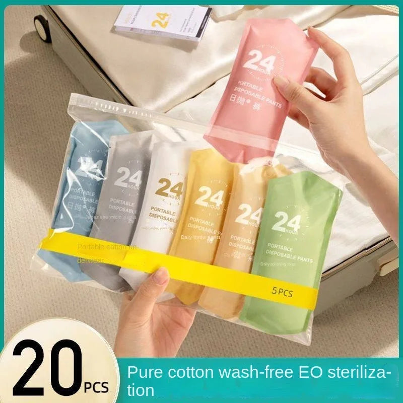 Disposable Cotton Panties for Women - 5/10/20 Pack | Travel, Maternity & Postpartum Briefs