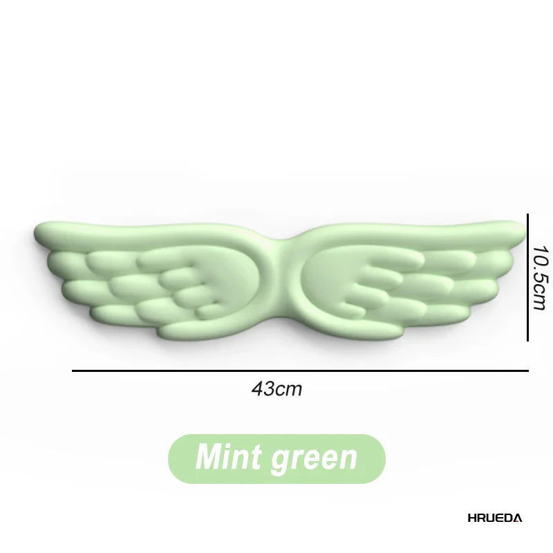 Angel Wing Memory Foam Wrist Rest & Mouse Pad for Mechanical Keyboard and Laptop — Ergonomic Wrist Support