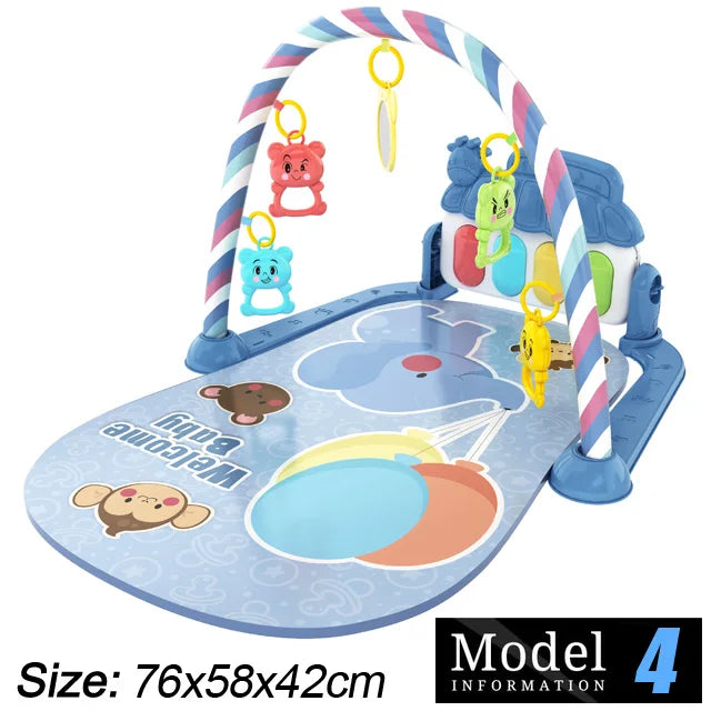 Baby Activity Gym Play Mat with Piano Keyboard 76 x 58 x 42 cm (30 x 23 x 16.5 in) – Musical Infant Play Gym for Newborns 0–36 Months