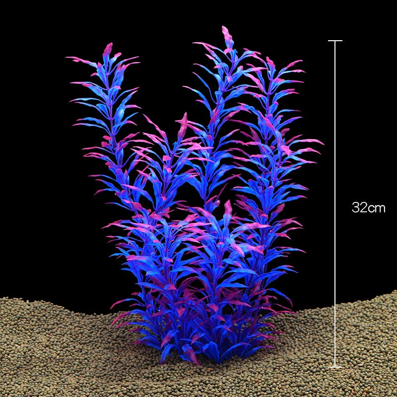Artificial Aquarium Plants — Plastic Underwater Decorations for Fish Tanks, Realistic Aquarium Decor