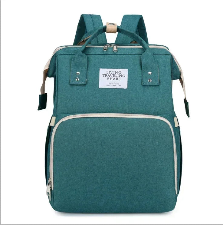 Large Capacity Mommy Diaper Bag Backpack with Changing Mat, 36–55L Baby Nursing & Nappy Organizer