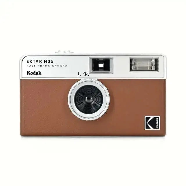 Half-Frame 35mm Film Camera with Built-In Flash – Pocket Compact Film Camera, 2x Exposures, 4 Colors
