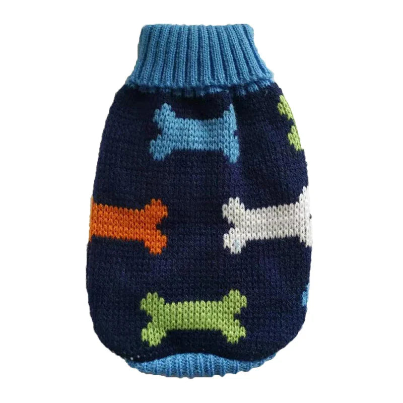 Warm Knitted Pet Sweater – Winter Dog & Cat Coat for Small & Medium Dogs (Chihuahua, Yorkie, French Bulldog)