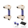 2-Pack Wooden Push-Up Stands — Non-Slip Beech Parallettes for Calisthenics & Home Fitness