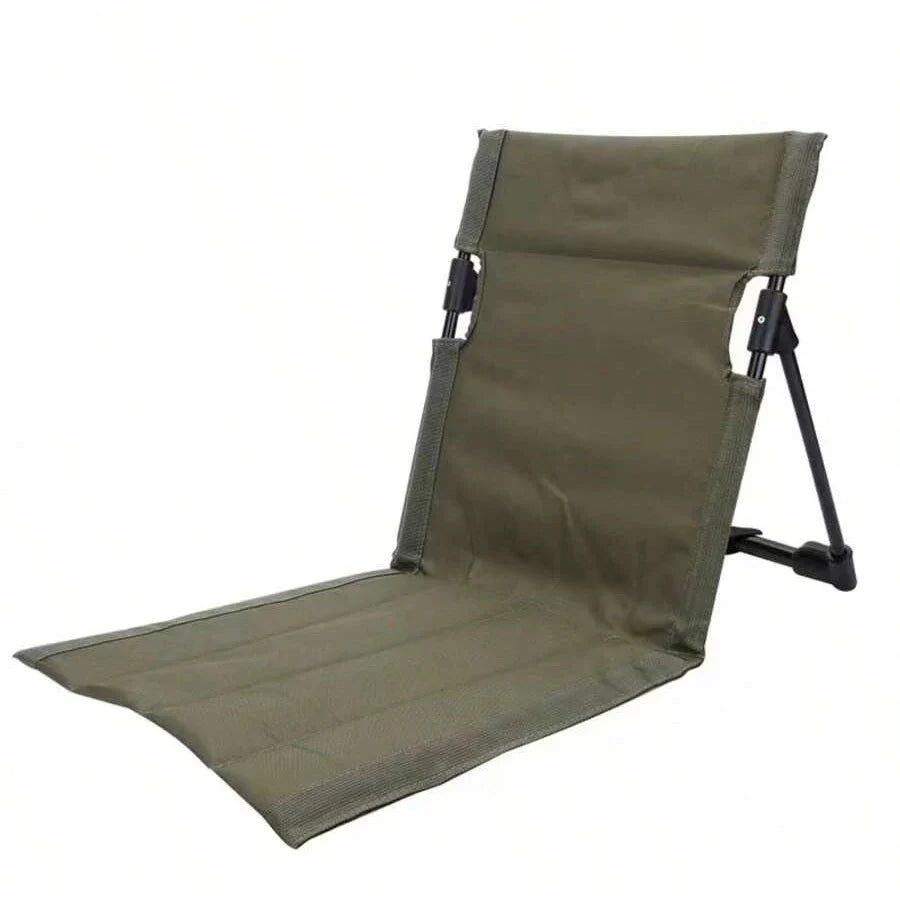 Foldable Oxford Cloth Camping Floor Chair – Portable Backrest for Beach, Picnic & Garden (Seat 15.9×16.1 in / 40.5×41 cm; Mat 31.1 in / 79 cm)
