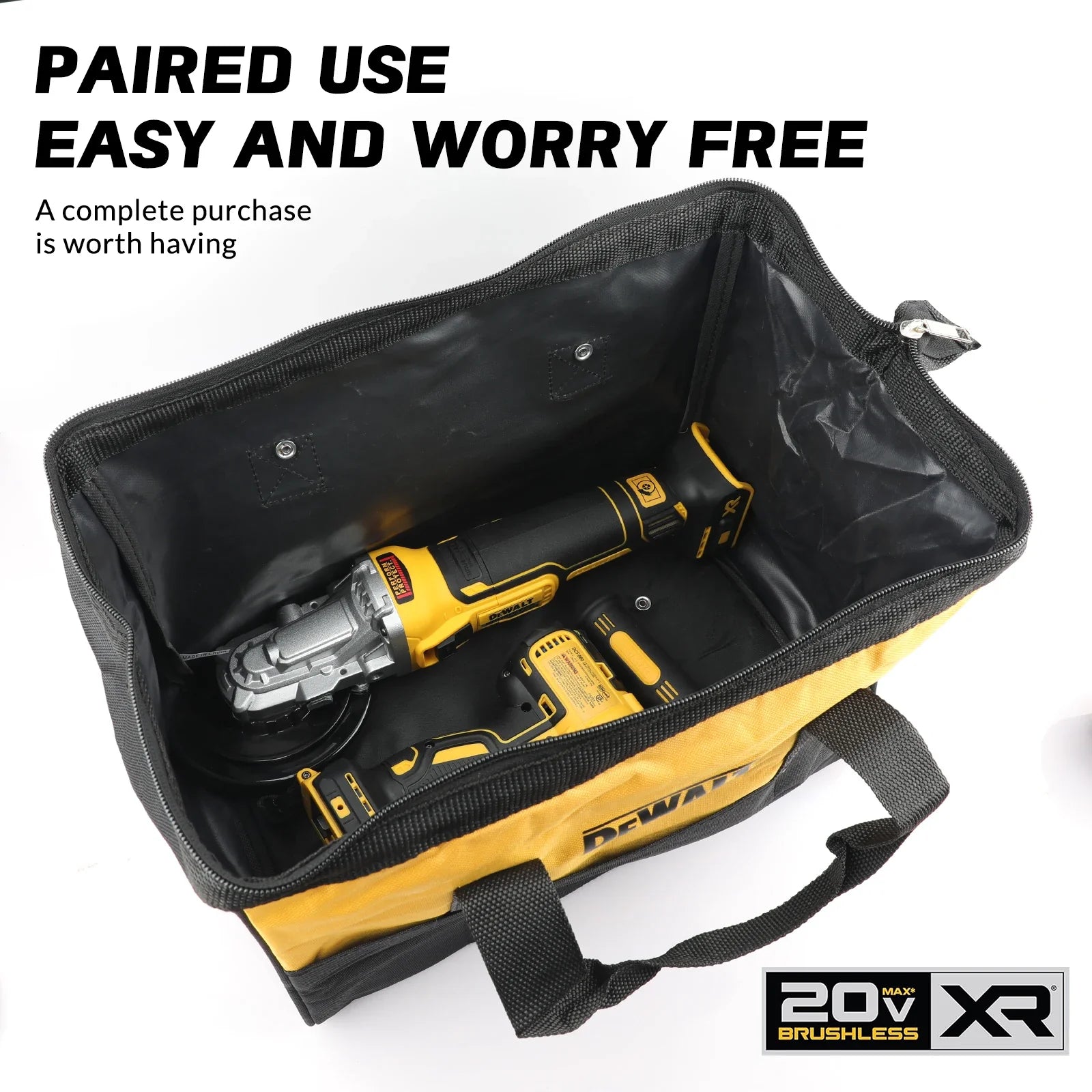 Brushless Cordless Drill Combo Kit with Lithium Battery — Household Tool Set