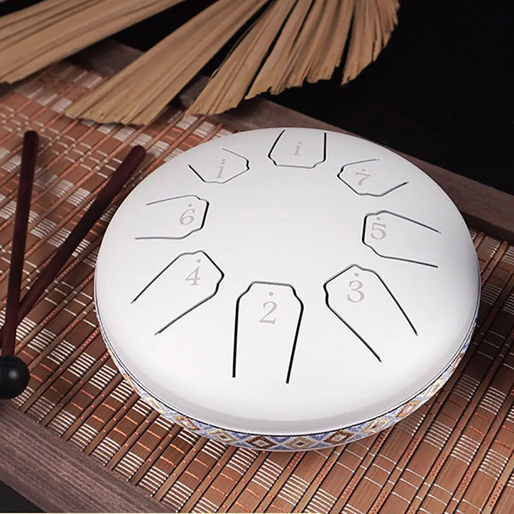 6-Inch (15 cm) 8-Tone Steel Tongue Drum – Mini Hand Pan for Meditation, Yoga & Kids, Portable Percussion Gift