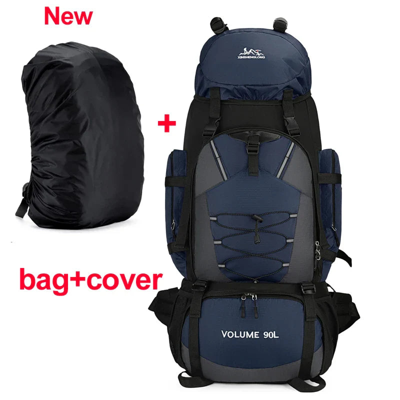 90L Waterproof Hiking & Camping Backpack — Large Capacity Trekking Rucksack for Travel (Unisex)