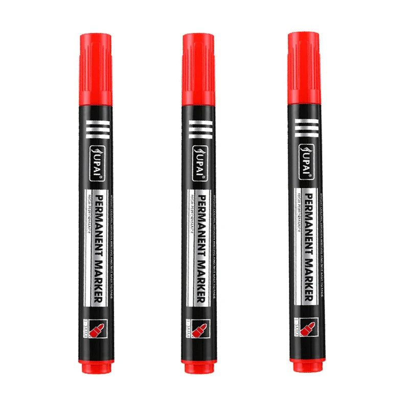Permanent Fine Tip Marker Pens 1.5mm Waterproof Ink - 3/6 Pack Black Blue Red