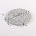 Woven Cotton-Linen Drink Coaster - Heat Resistant, Absorbent Cup Mat for Tabletop Protection