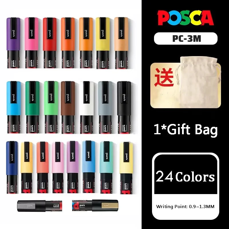 Acrylic Paint Marker Set – Waterproof Permanent Paint Pens for Fabric, Glass, Metal & Rock, Fine/Medium/Broad Tips, Assorted Color Packs