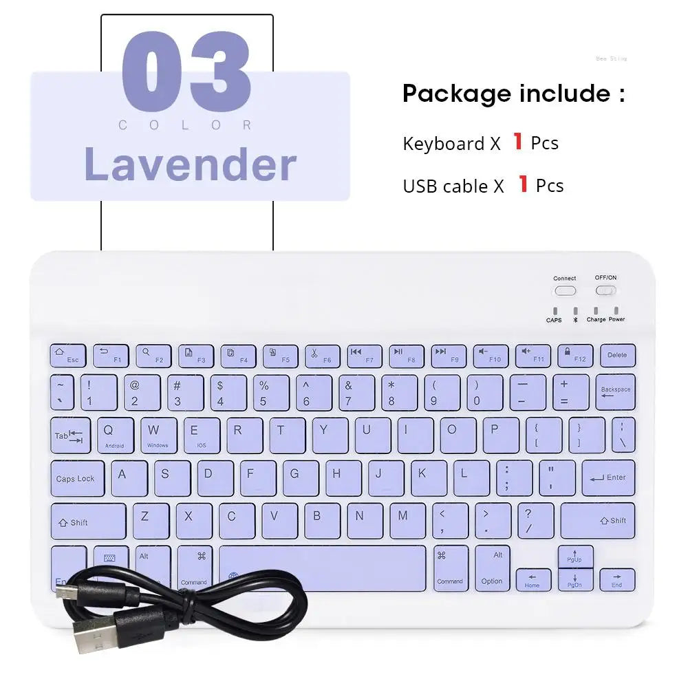 Mini Wireless Bluetooth Keyboard and Mouse — Portable Slim Rechargeable Keyboard for iPad, iPhone, Android Tablets, Samsung, Xiaomi, Mac & Windows