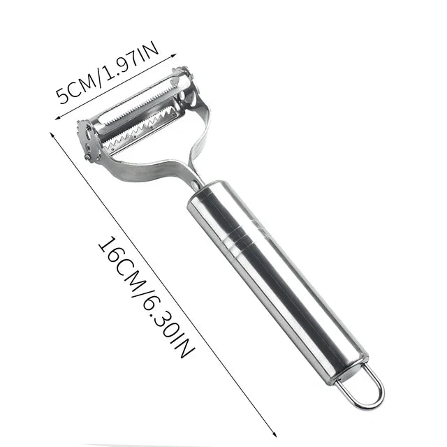 Stainless Steel Double-Head Vegetable Peeler - Multi-Function Fruit & Melon Peeler