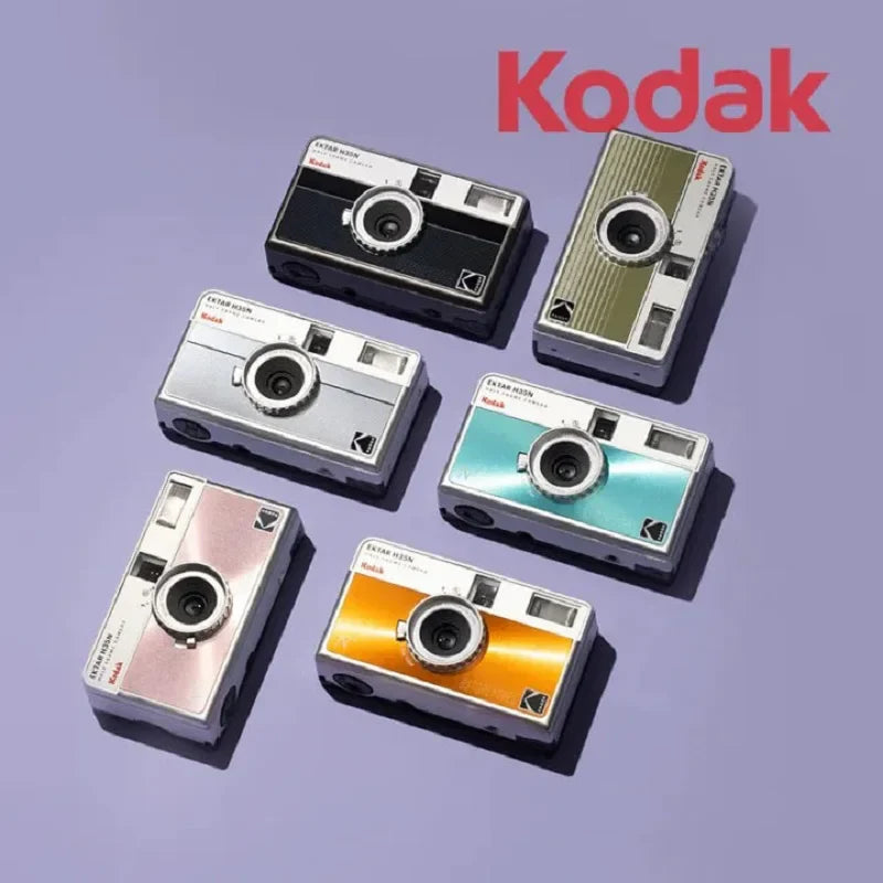 Half-Frame 35mm Film Camera with Built-In Flash – Pocket Compact Film Camera, 2x Exposures, 4 Colors
