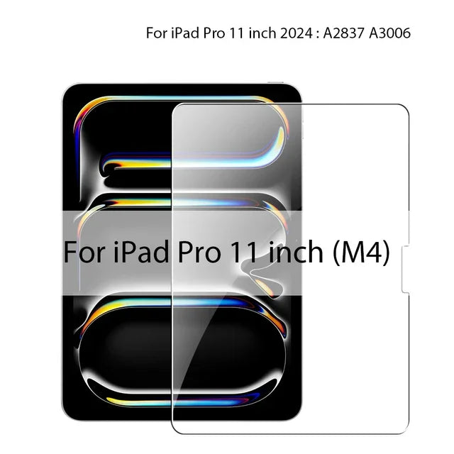 3-Pack Tempered Glass Screen Protector for iPad Air 11-inch (279 mm) HD Anti-Scratch
