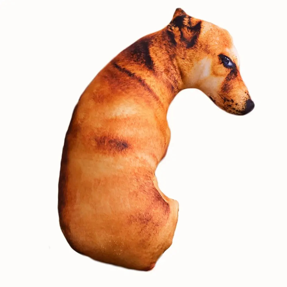 Lifelike Hound Dog Throw Pillow 3D Plush Cushion – Soft Pet Accent Pillow for Home & Office, 20 cm / 50 cm (7.9 in / 19.7 in)