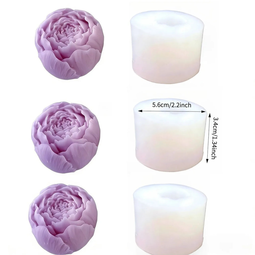 1 Reusable Rose S1-Pack Rose Silicone Mold for Soap, Candle, Clay & Plaster Crafts, Layered Petal Realistic Center, Flexible Reusable DIY Mold