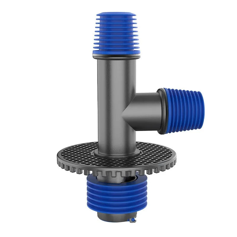 Universal Washing Machine Floor Drain Adapter 2-in-1 – Anti-Backflow Odor-Proof Hose Connector (Fits 30–46 mm / 1.18–1.81 in)