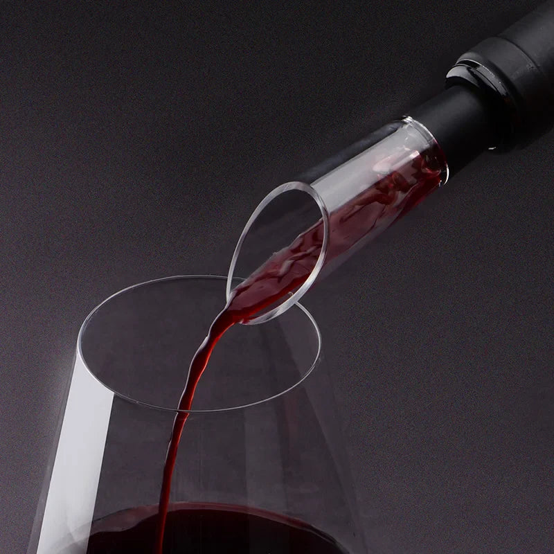 Wine Aerator Pourer Spout with Stopper – Portable Wine Decanter Pouring Tool