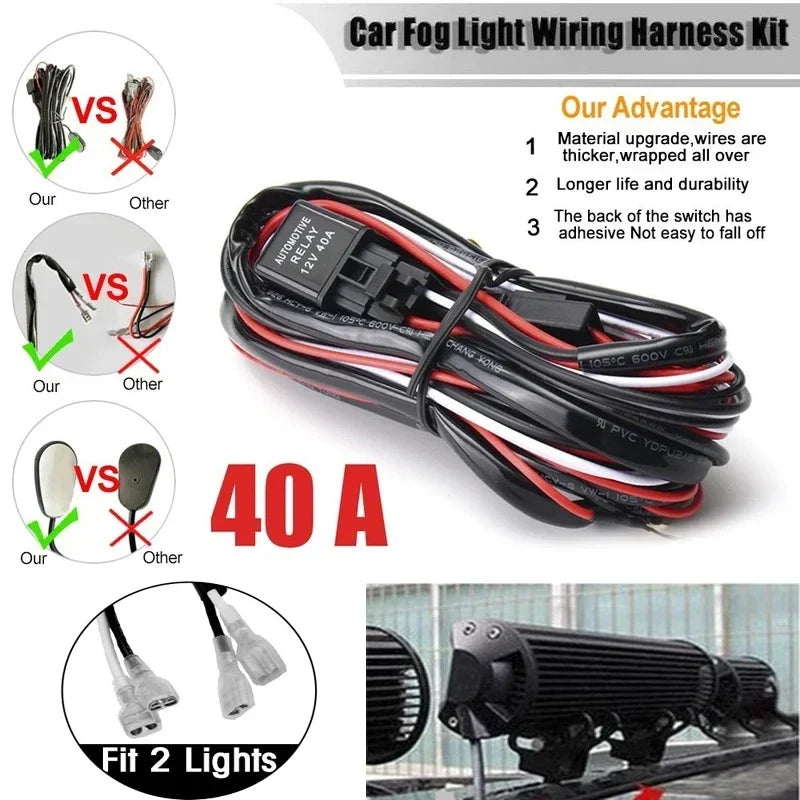 LED Light Bar 4/7/12/15/17/20 in (102/178/305/381/432/508 mm) 60–500W 10–32V IP67 Waterproof Flood/Spot Driving Off-Road Truck ATV SUV Boat