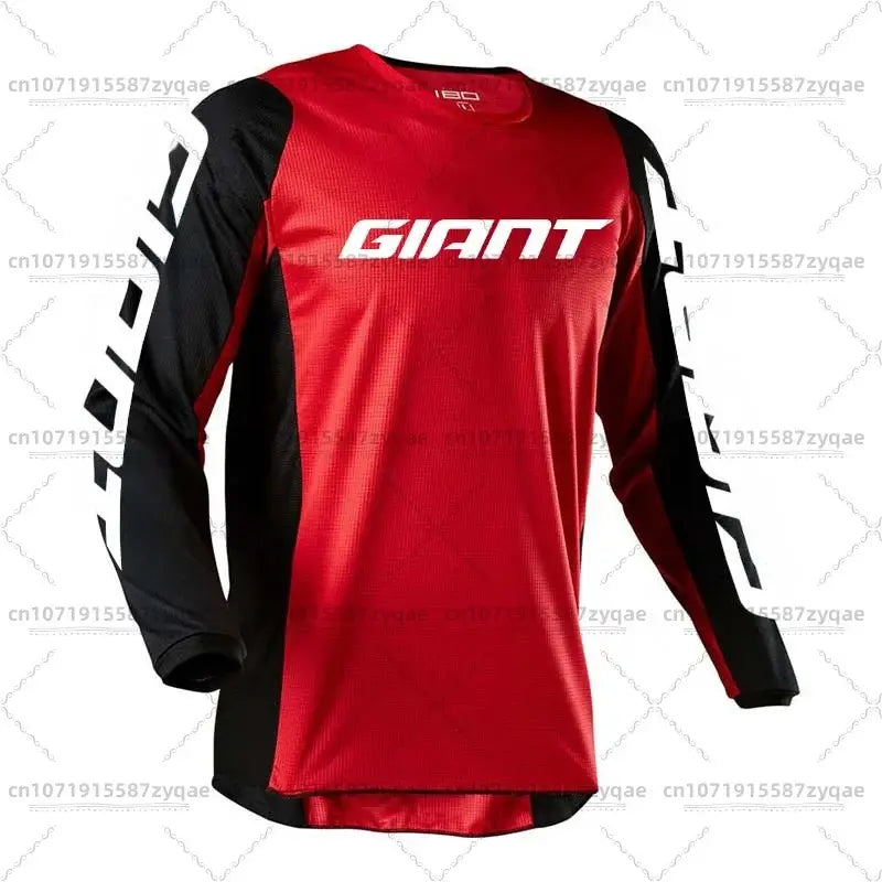 Giant Mountain Bike Jersey MTB Enduro off Road Shirt Downhill Sportswear Motorcycle T-shirt Long Sleeve Riding T-shirt
